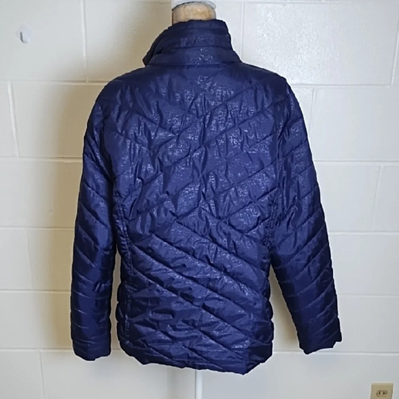 Tek Gear Purple Quilted Puffer Jacket with Chevron Pattern - Picture 2 of 14